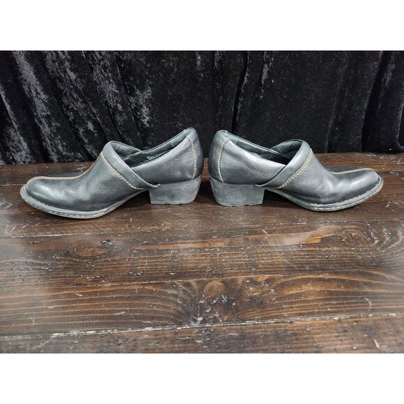 Born Kinney Brown Leather Slip-on Clog Shoe/Sz. 6 - Picture 2 of 10